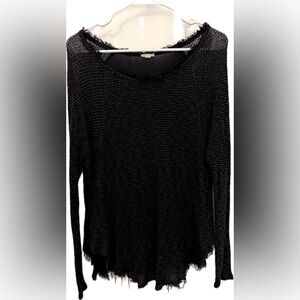 Ecote (Urban Outfitters) Distressed Black Women's Sweater